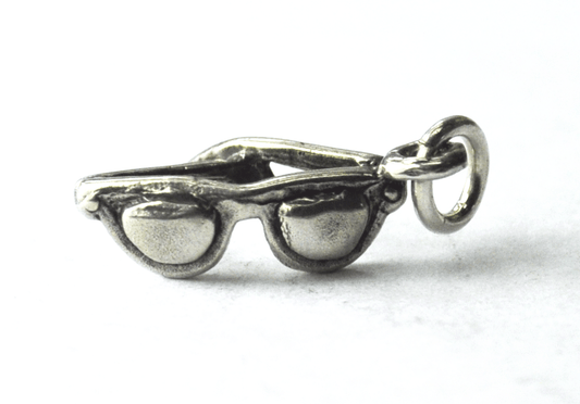 Sterling Silver Sun Glasses Solid 19mm x 9mm 3-D