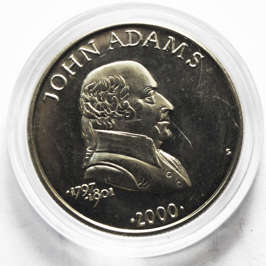 2000 S Liberia 5 Five Dollars Copper Nickel Coin Gem Unc John Adams