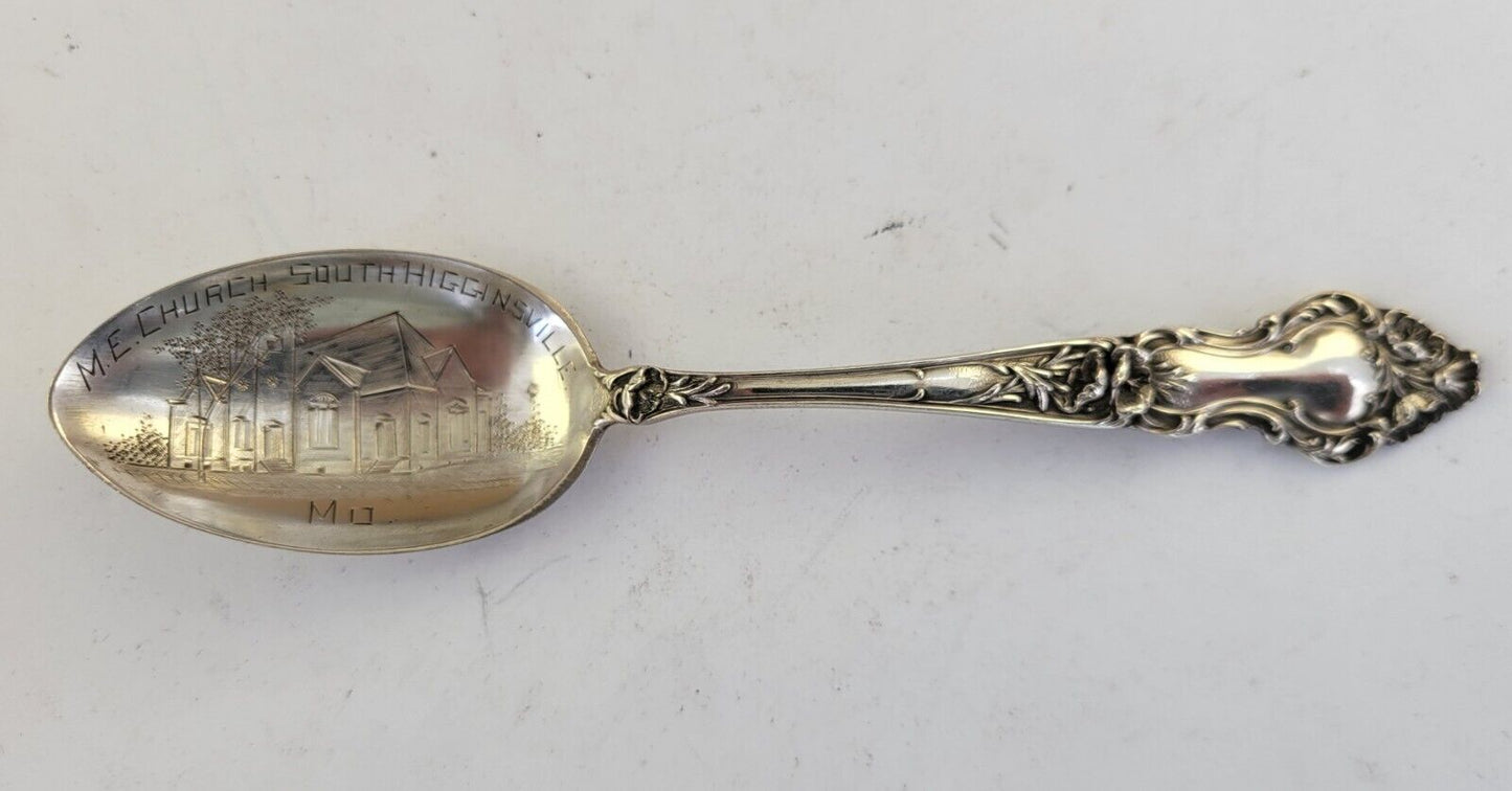 M.E. Church South Higginsville Missouri 5 1/8" Sterling Souvenir Spoon .46oz.