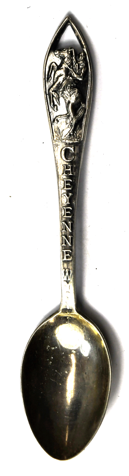 Sterling Silver HH Tammen Cheyenne Wyoming Souvenir Spoon 4-1/4"