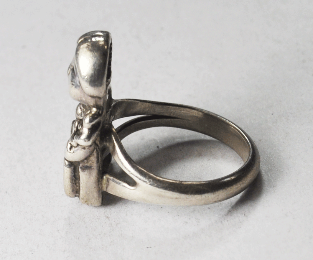 Sterling Silver Storyteller Ring 21mm RL Stamped Size 6