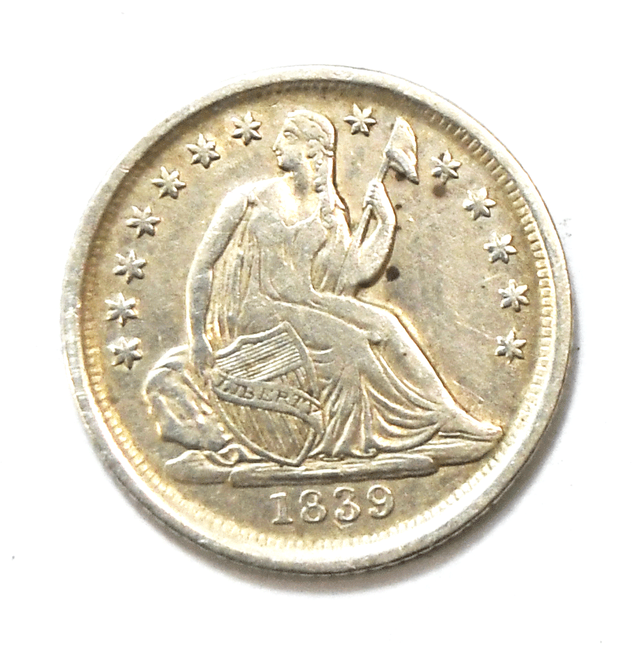 1839 O H10c Seated Liberty Silver Half Dime New Orleans