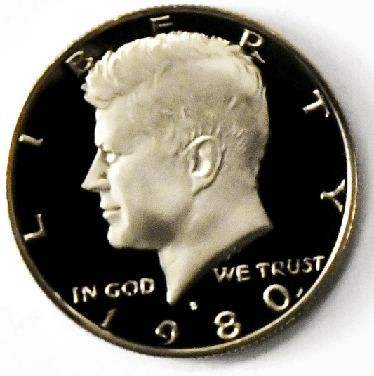 1980 S 50c Kennedy Half Dollar  Proof Clad Fifty Cents San Francisco