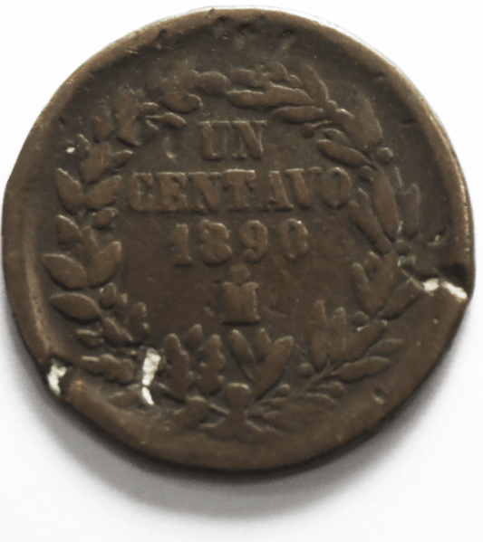 1890 Mo Mexico Second Republic One Centavo KM# 391.6