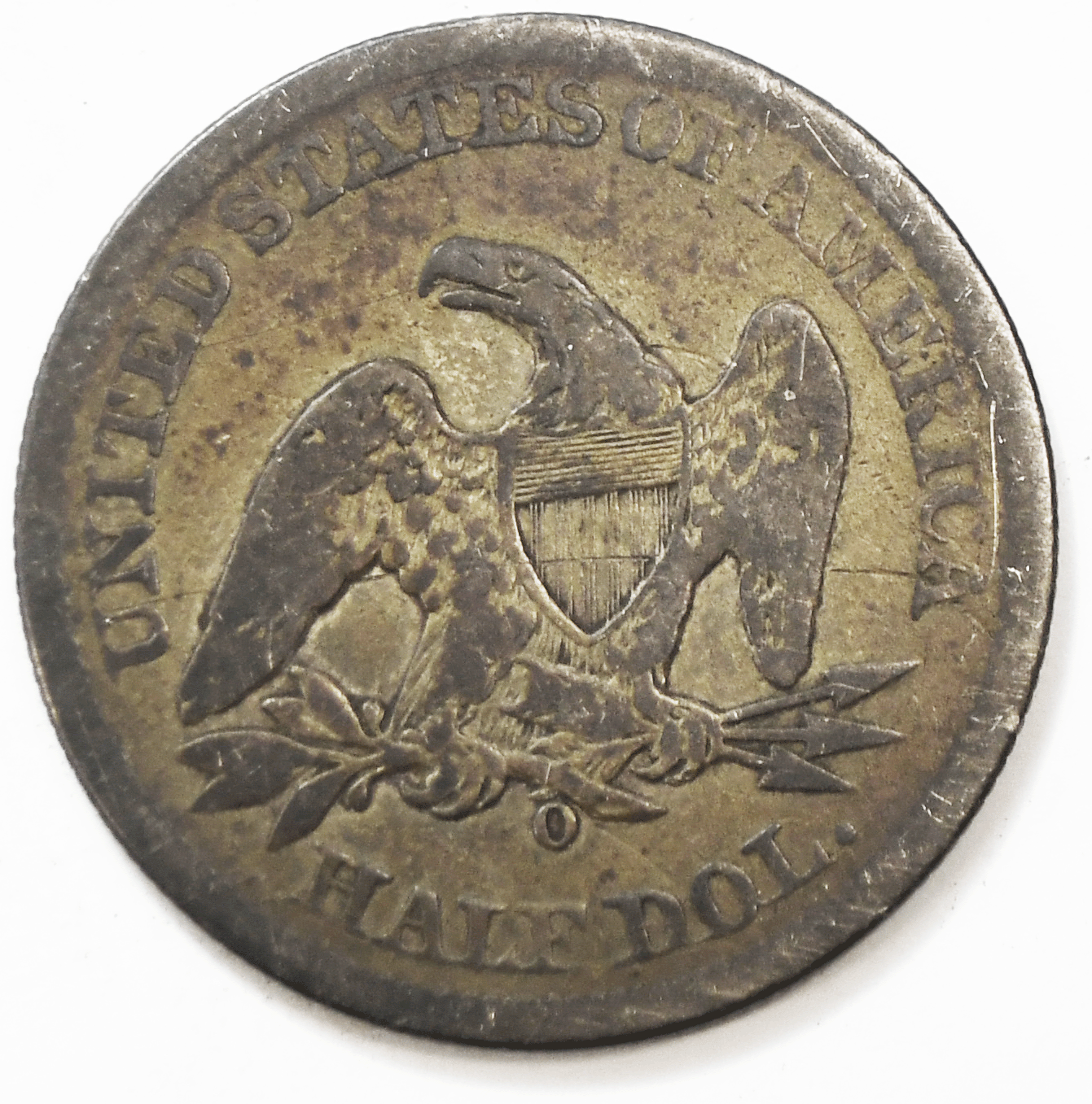 1855 O 50c Seated Liberty Silver Half Dollar Fifty Cents New Orleans