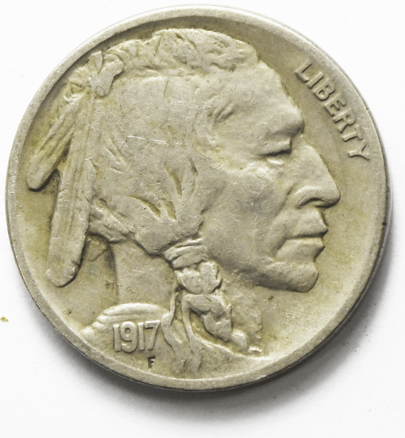 1917 5c Buffalo Nickel Five Cents Philadelphia
