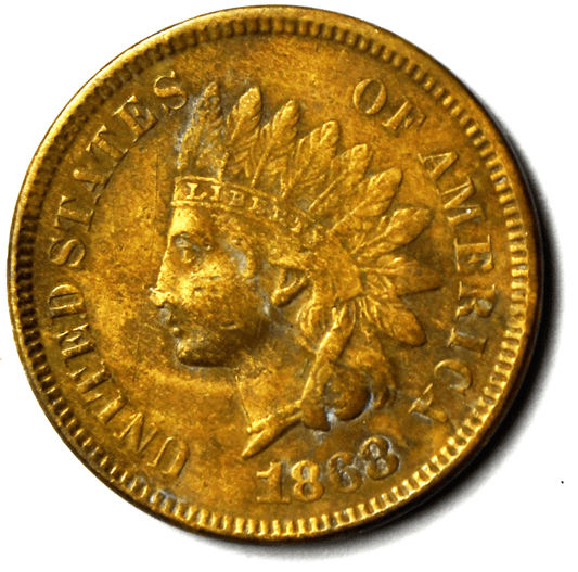 1868  1c Indian Head Penny One Cent US Philadelphia