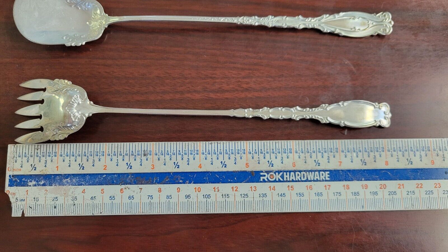 Josephine By Whiting Sardine Serving Set 8 1/4" Long Handled Sterling Silver 2oz