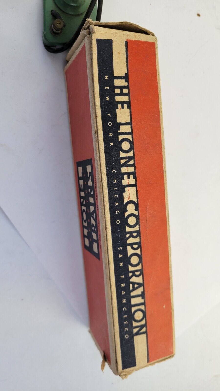 Pre-War Lionel #58 "Gooseneck" Lamp Post, Green With Box