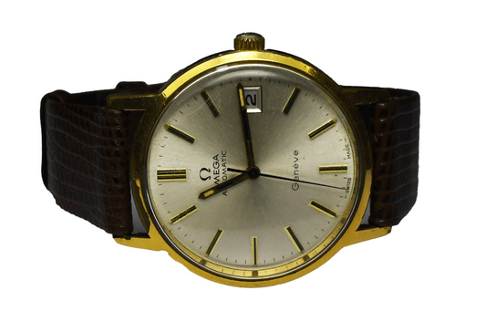 1973 Men's Omega Automatic Geneve Date 1012 GEP 35mm 166.0163 Not Running