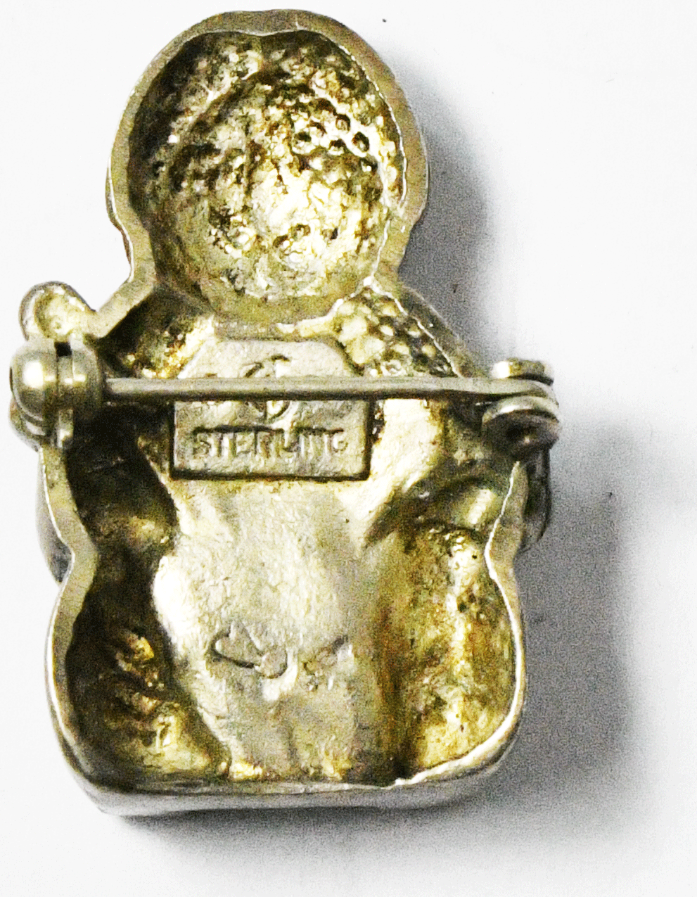 Sterling Silver Carol Felley Storyteller Brooch Pin 30mm x 20mm