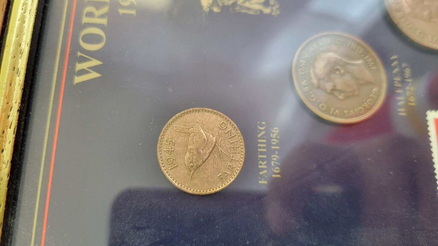 Great Britain World War II Sterling Collections Coin & Stamp Framed Set D-Day