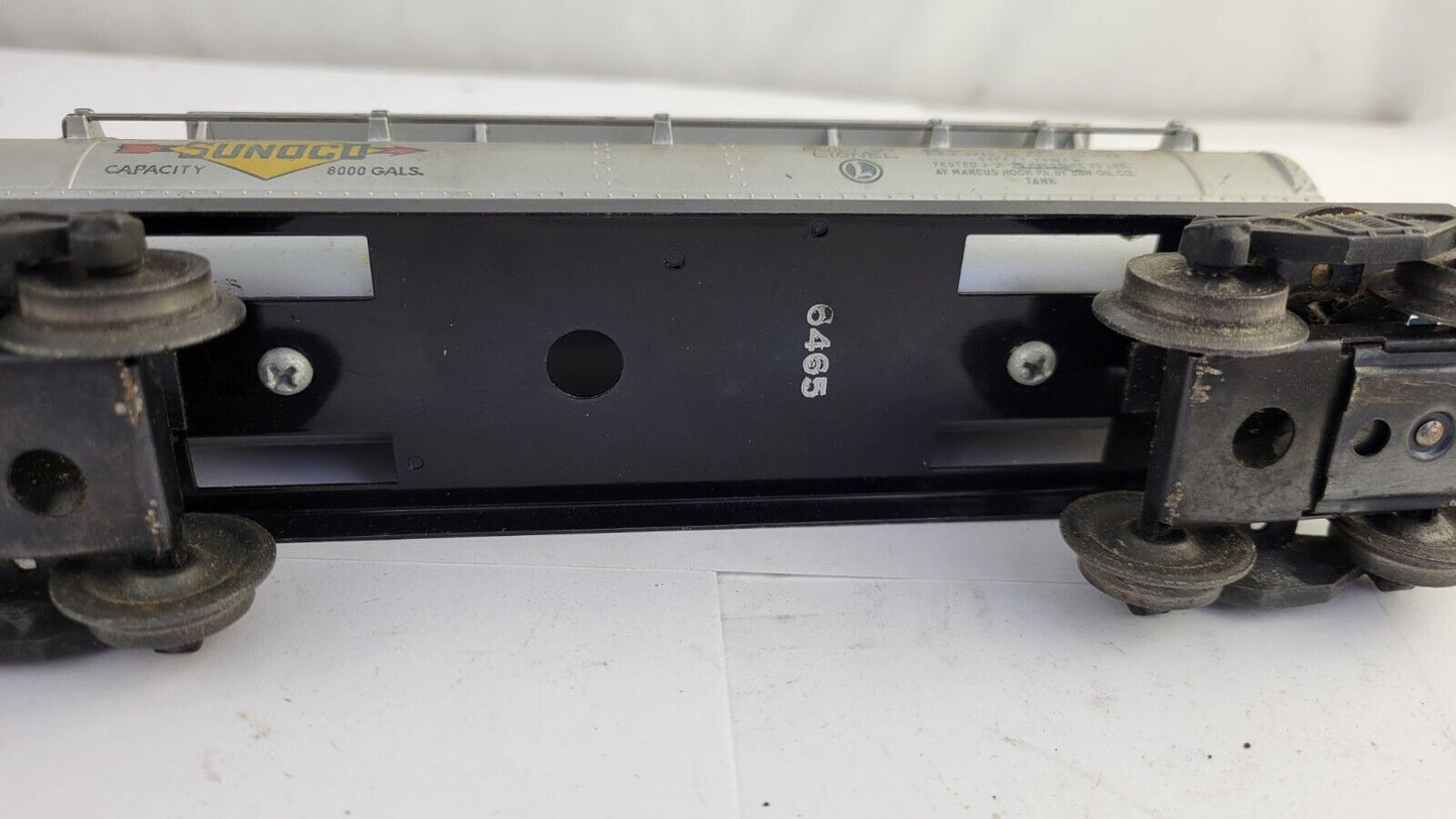 Lionel  6465 Sunoco 2 Dome Oil Tank Car Postwar Train w/Original Box Gauge O