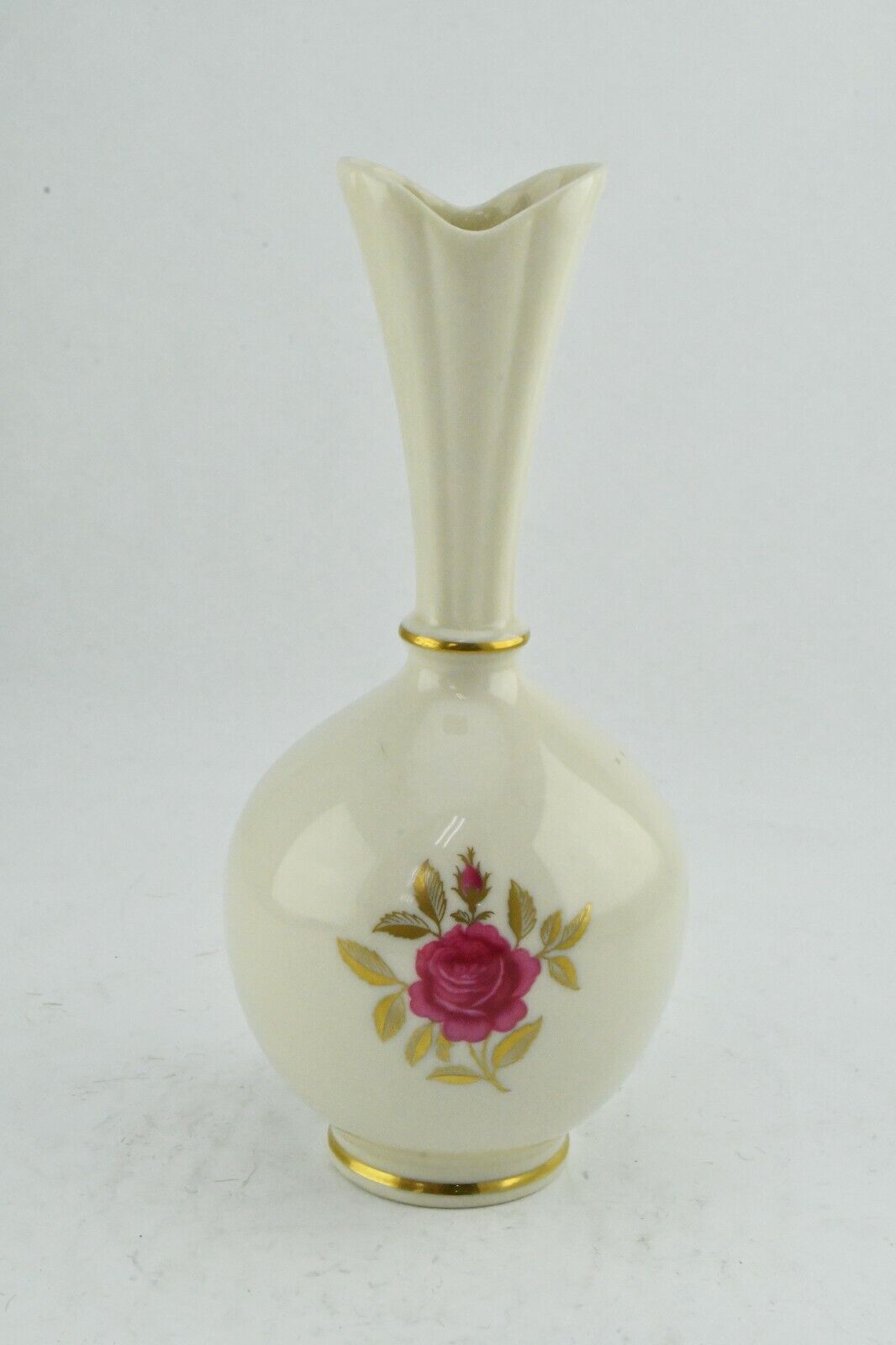 Vintage 8" Lenox Rose Pattern Rosebud Porcelain China Made in USA