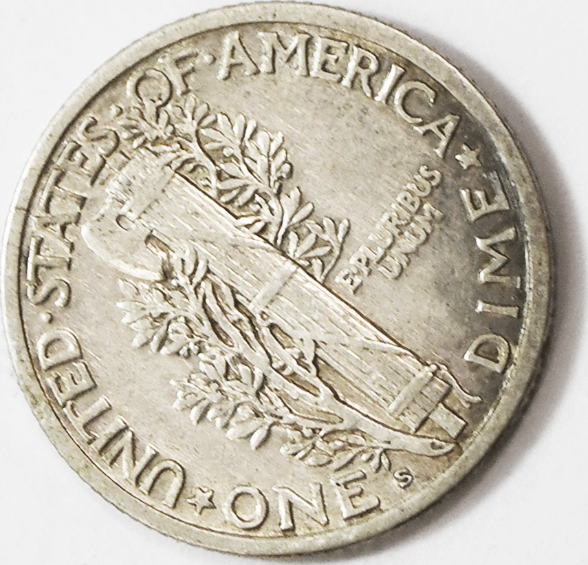 1920 S 10c Mercury Silver Dime Rare Ten Cents San Francisco