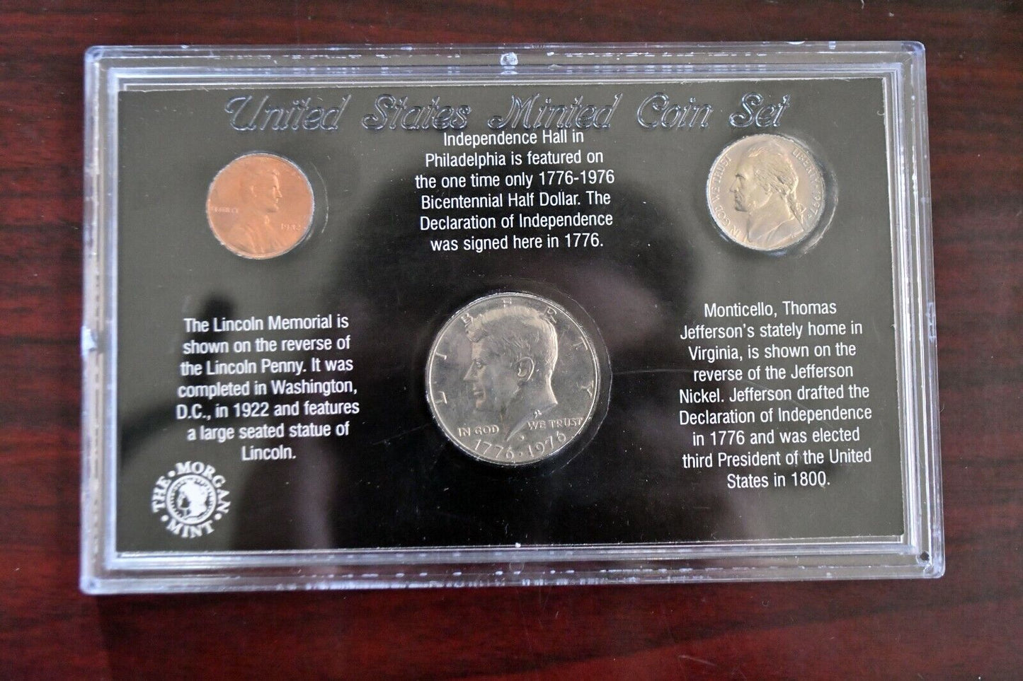 US. Monument Coin Collection Lincoln Memorial, Independence Hall, Monticello