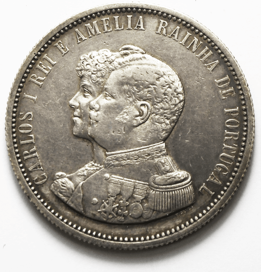 1898 Portugal 1000 Thousand Reis Silver Coin KM# 539 Low Mintage