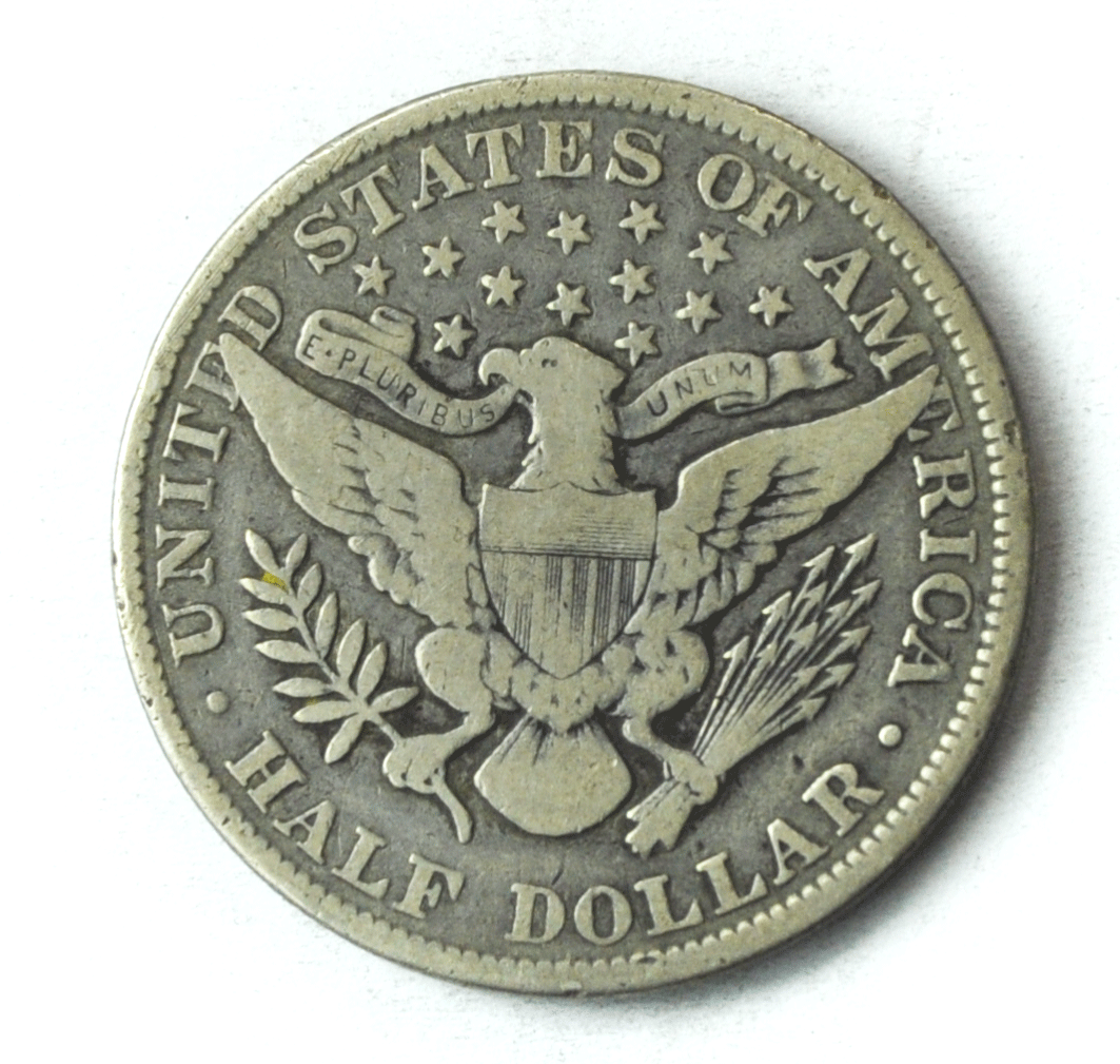 1901 50c Barber Silver Half Dollar Fifty Cents US Philadelphia