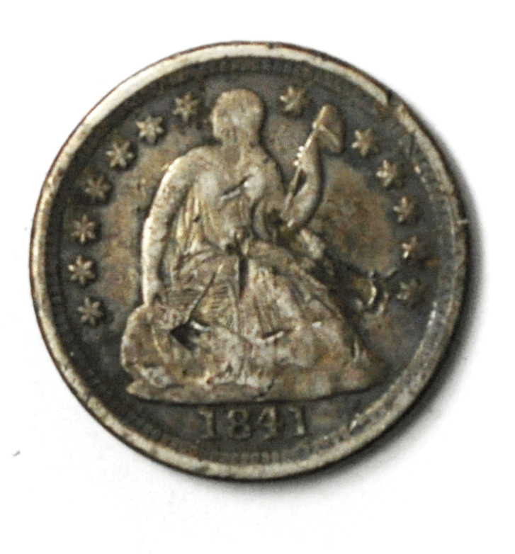 1841 O H10c Seated Liberty Silver Half Dime New Orleans