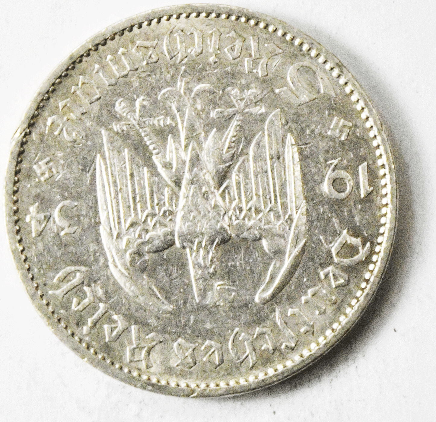 1934 A Germany Third Reich 5 Five Reichsmark Silver Coin KM# 83