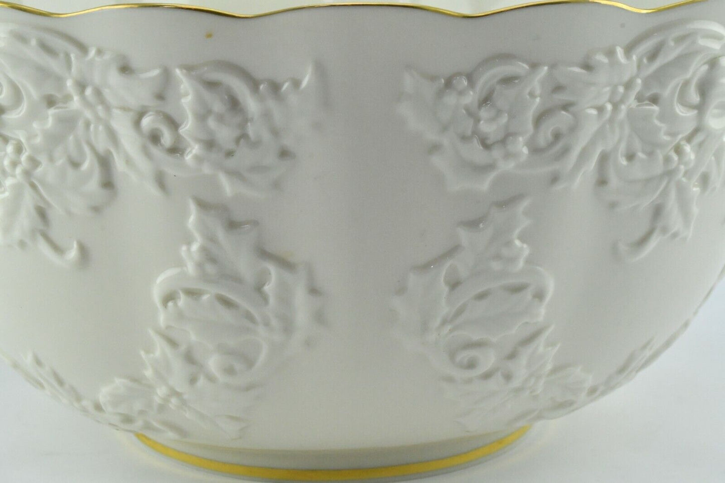 Discontinued Lenox Porcelain Huge Holiday Hostess Punch Bowl 12 1/4" x 6"
