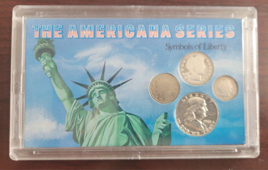 THE AMERICANA SERIES COIN SET Symbols Of Liberty Half, Quarter,  Dime,  Nickel