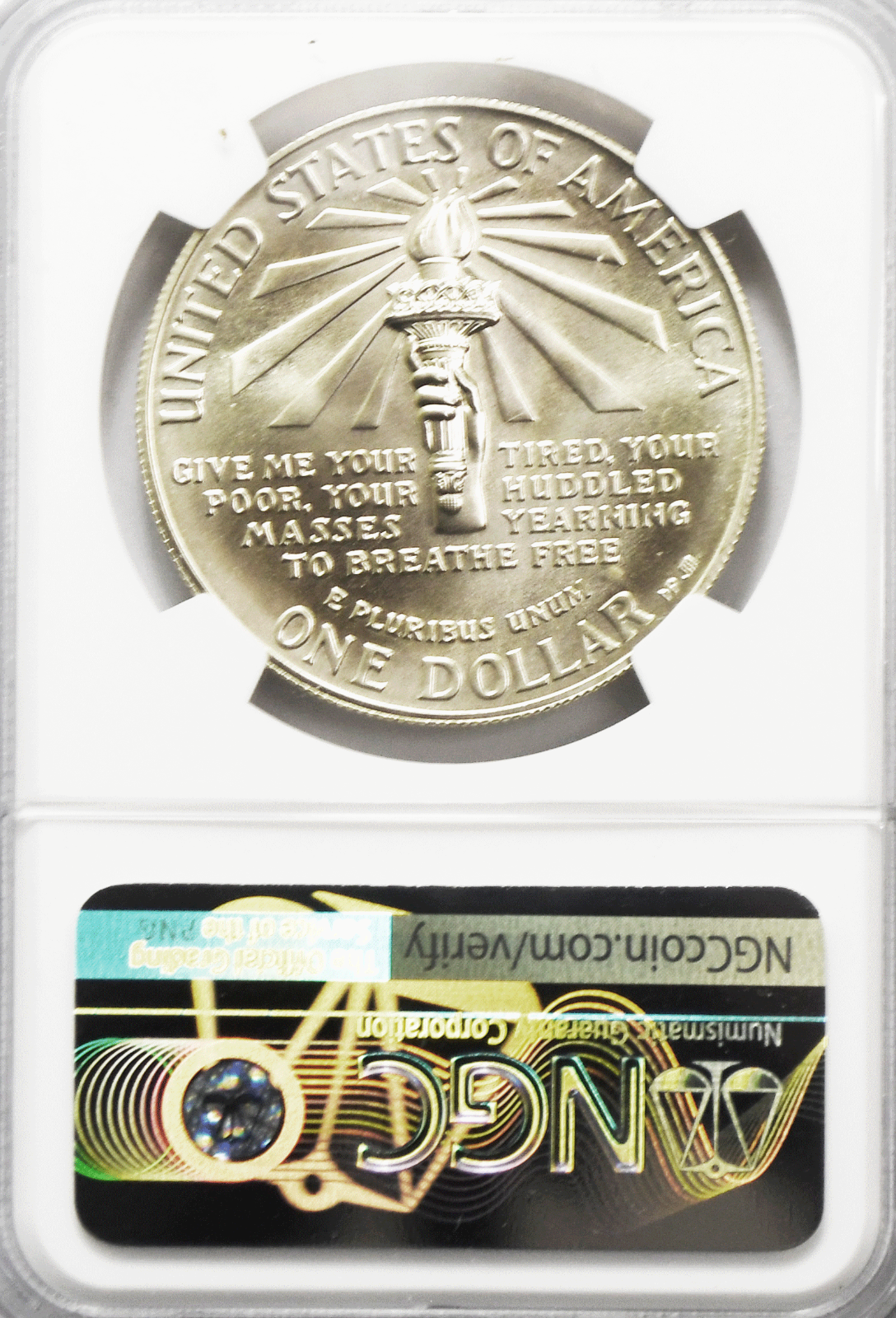 1986 P $1 Statue of Liberty Commemorative Silver One Dollar MS69 NGC