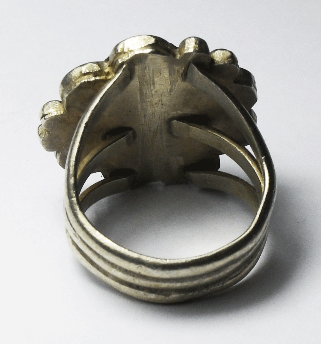 Sterling Silver Green Turquoise Ring 24mm Size 7