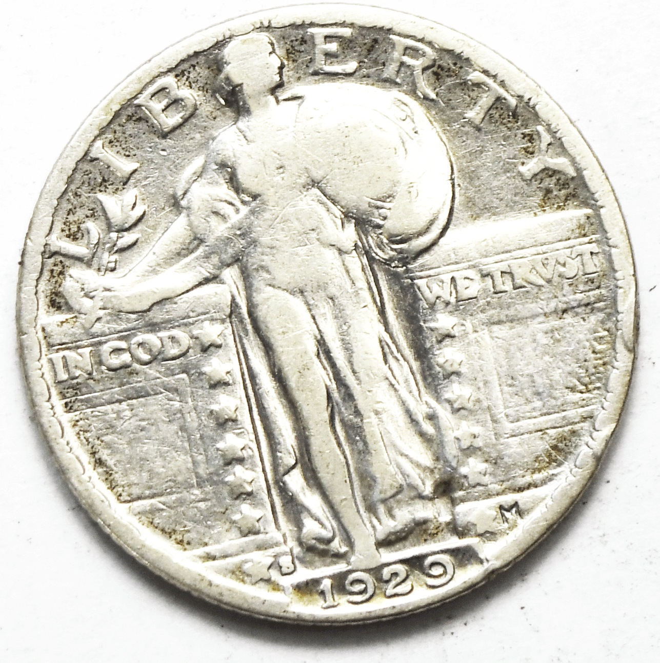 1929 S 25c Standing Liberty Silver Quarter San Francisco