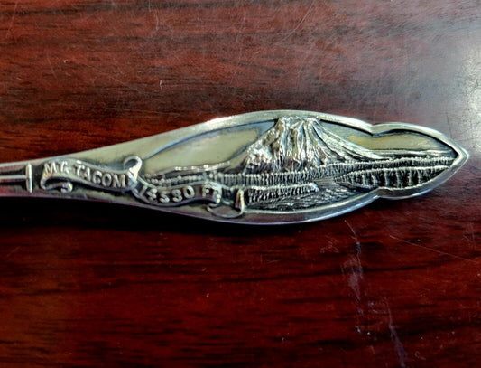 Tacoma Washington Sterling Silver 5 5/8" Souvenir Spoon  .52oz. by Joseph Mayer