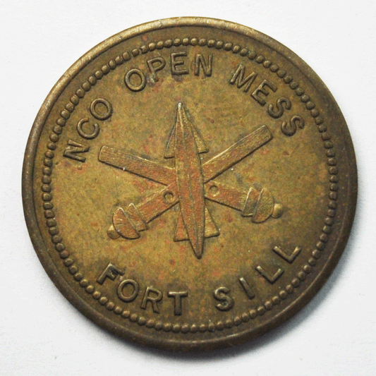 NCO Open Mess Fort Sill Military 10c Trade Token 26mm