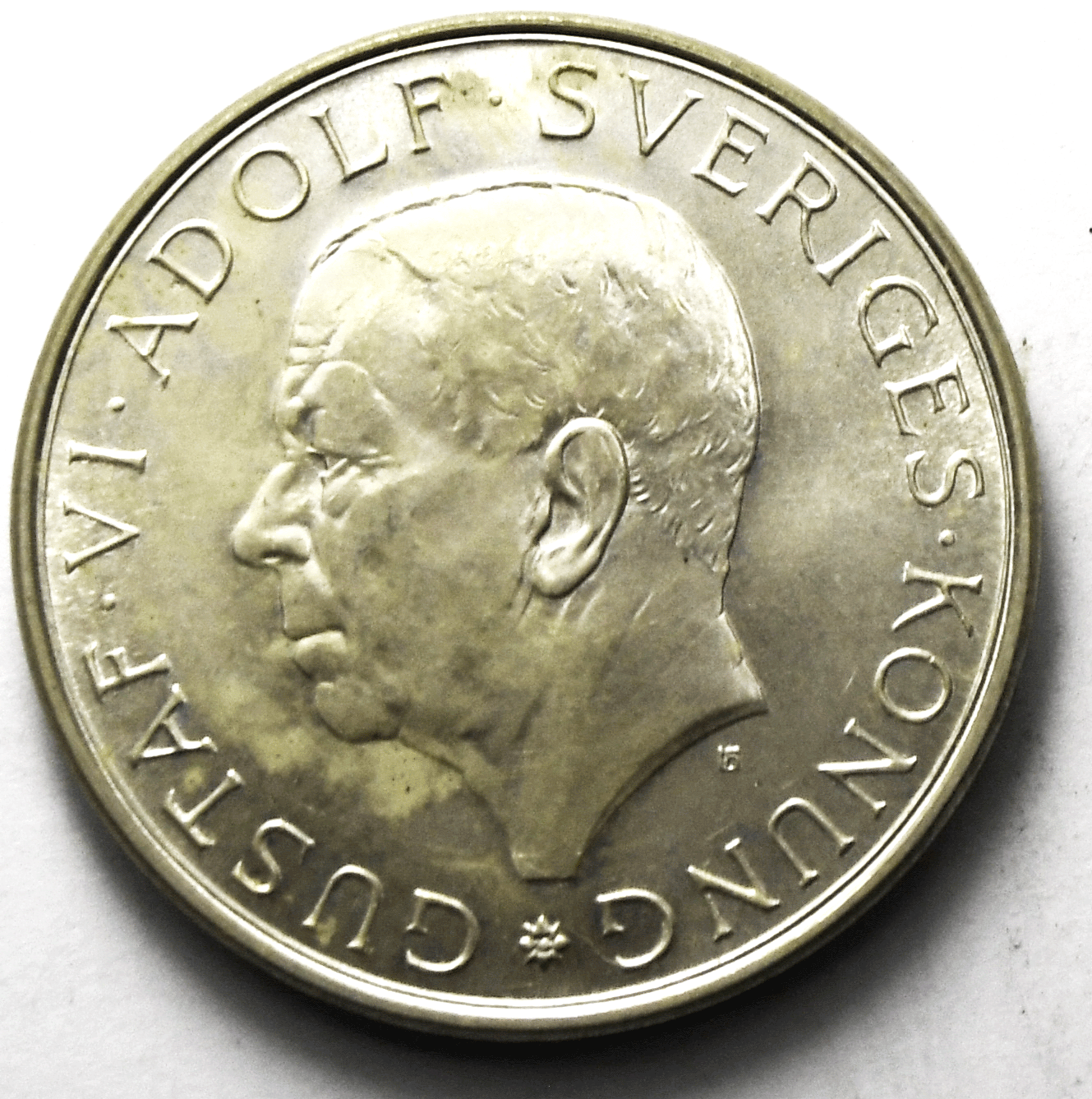 1972 U Sweden 10 Ten Kronor Silver Coin Uncirculated KM# 847