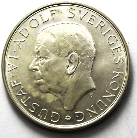 1972 U Sweden 10 Ten Kronor Silver Coin Uncirculated KM# 847