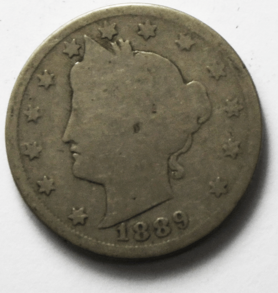 1889 5c V Liberty Nickel Five Cents Rare US Philadelphia