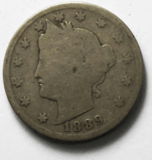 1889 5c V Liberty Nickel Five Cents Rare US Philadelphia