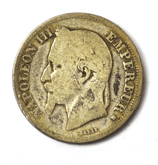 1866 BB France 2 Two Francs Silver Coin KM# 807.2