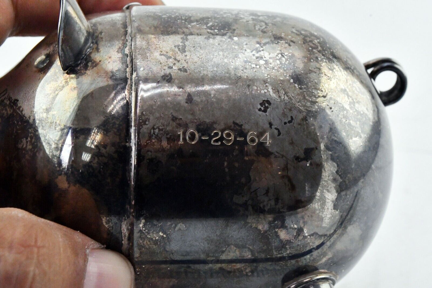 1964 Napier Silver Plate Piggy Bank 4 1/4"