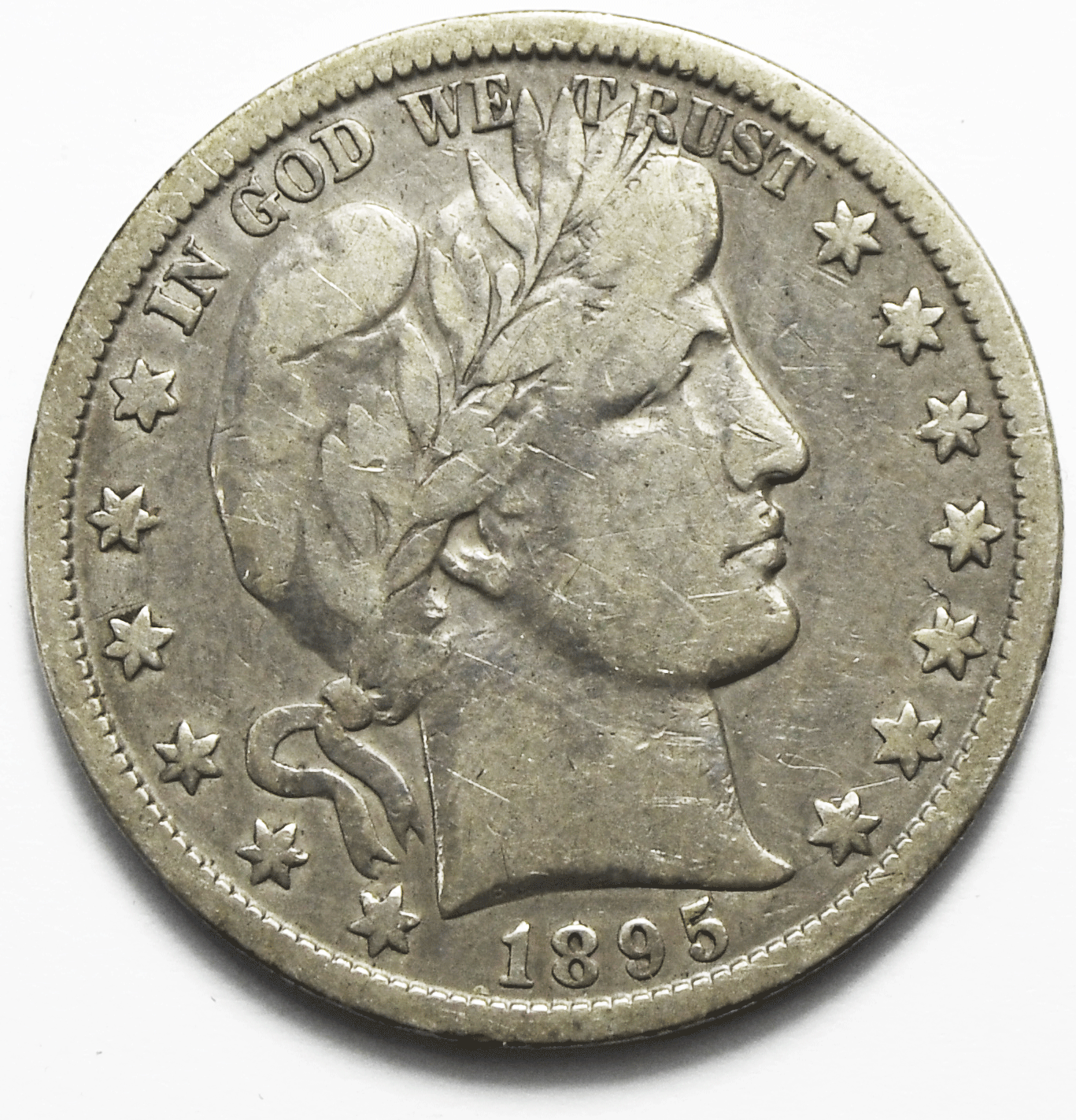 1895 O 50c Barber Silver Half Dollar Fifty Cents US New Orleans Rare