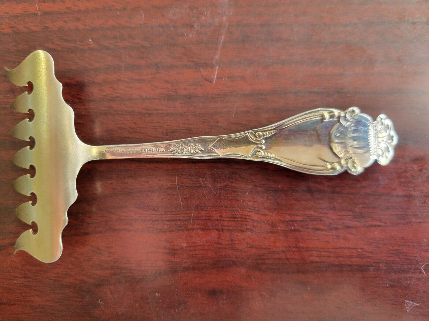 Spartan by Manchester 7 Tine Goldwash Sterling 4 1/4" Sardine Fork .44oz.