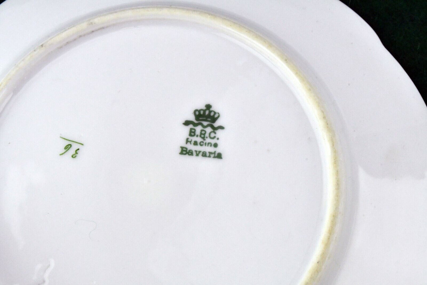 3pc.Floral Butter Plate Set with (1) BBC Racine Bavaria Plate 6"