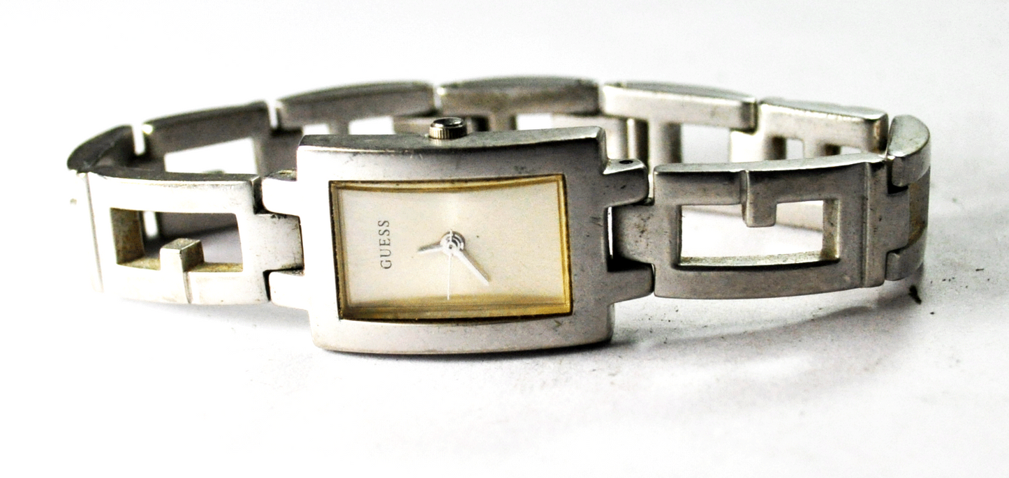 Women's Guess Rectangle Wristwatch Stainless 18mm Quartz