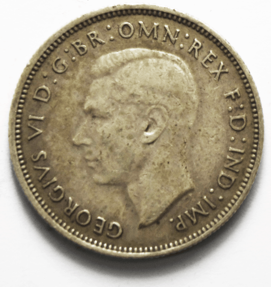 1939 Australia Florin Silver Coin KM# 40 Low Mintage