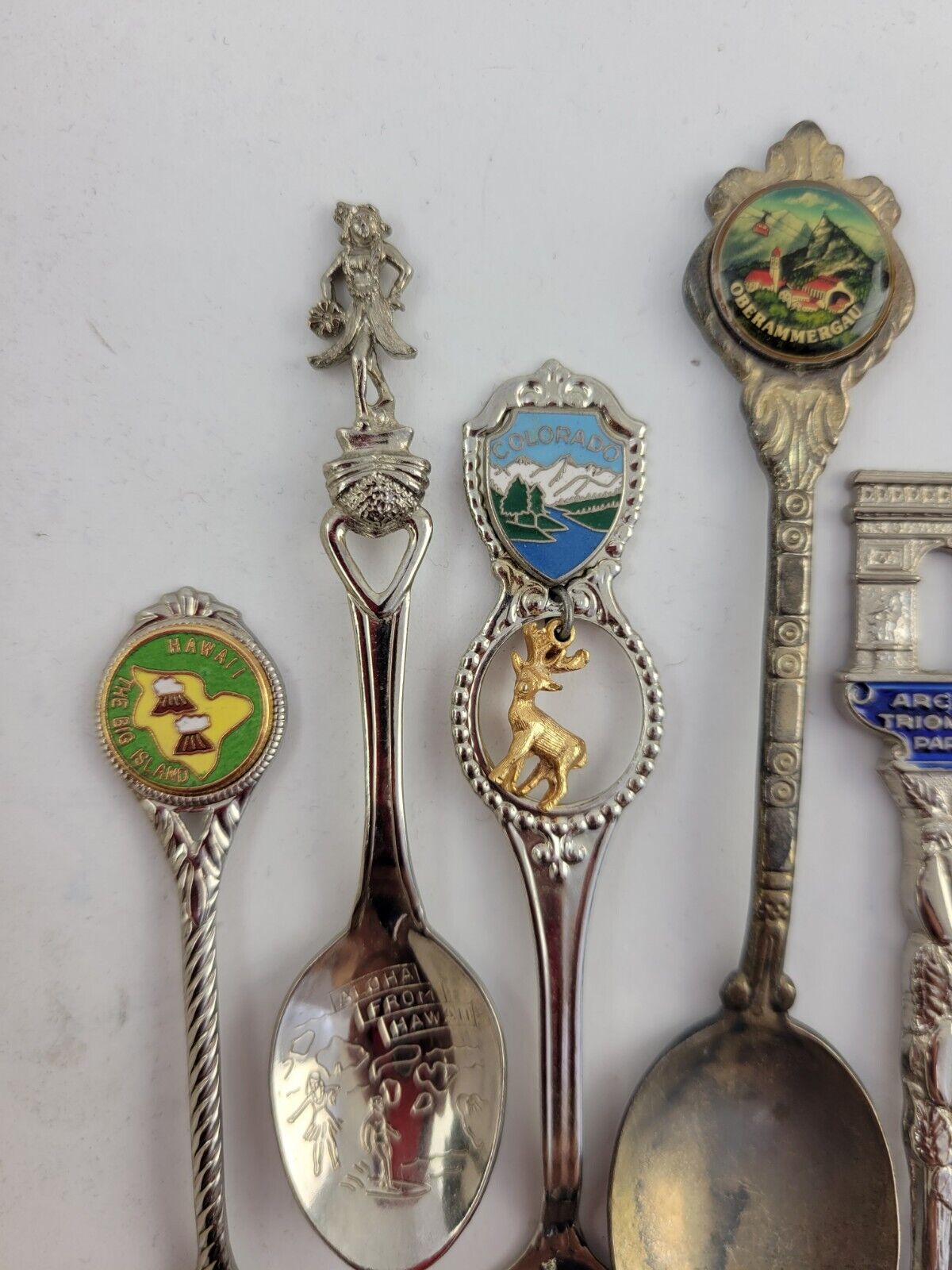 17pc Set of Vintage Souvenir Spoons Germany,  Arizona,  London,  Vegas,  Paris