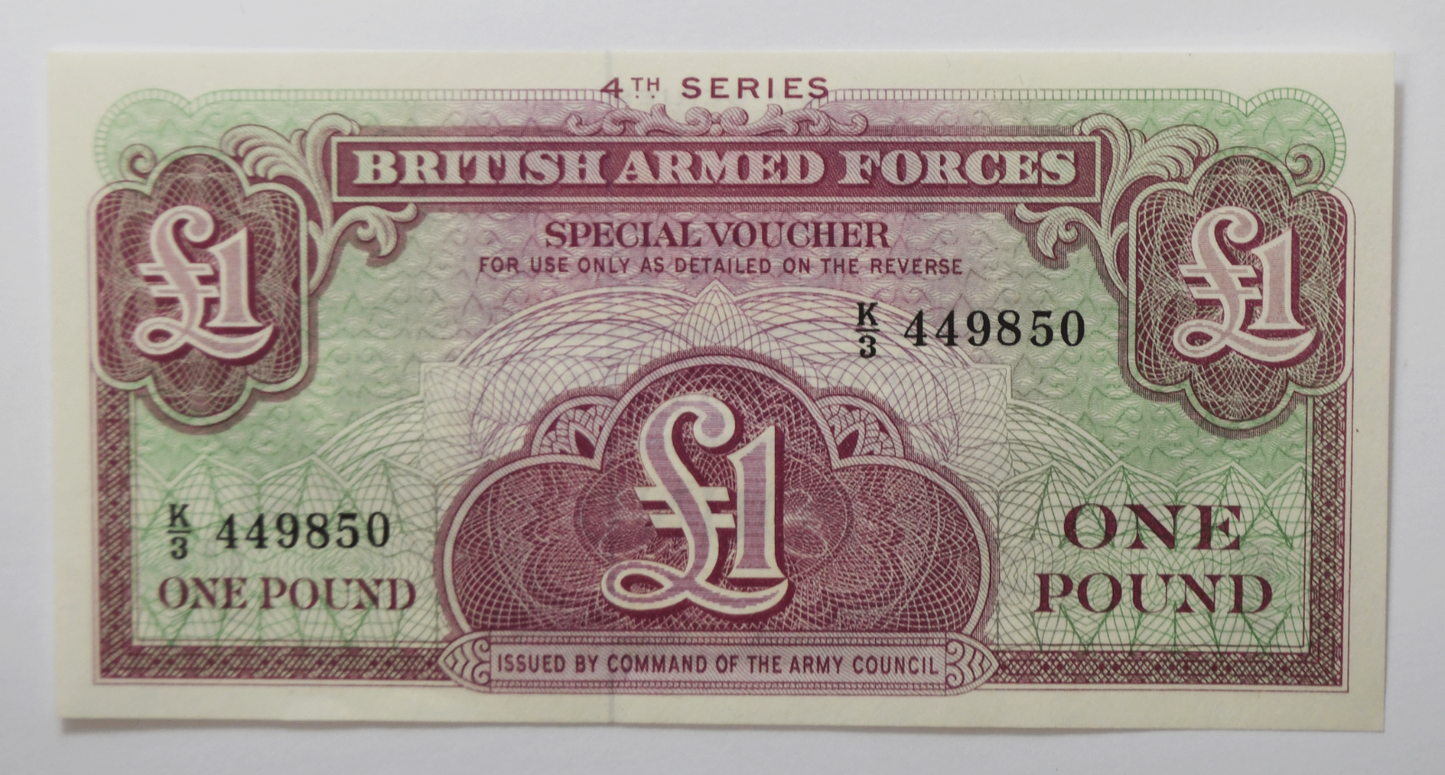 4th Series Great Britain British Armed Forces Pound Uncirculated K/3 449850