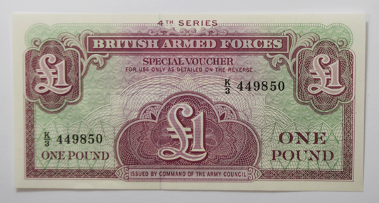4th Series Great Britain British Armed Forces Pound Uncirculated K/3 449850