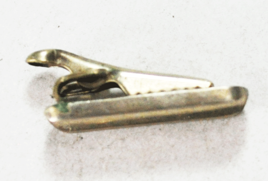 Sterling Silver Trejo Mexico Convex Tie Tack Clip 35mm x 9mm