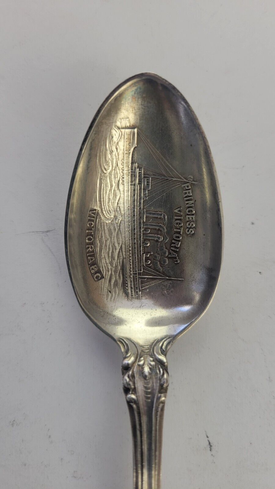 Princess Victoria Ship Victoria BC Canada 5 1/2" Sterling Souvenir Spoon .66oz.