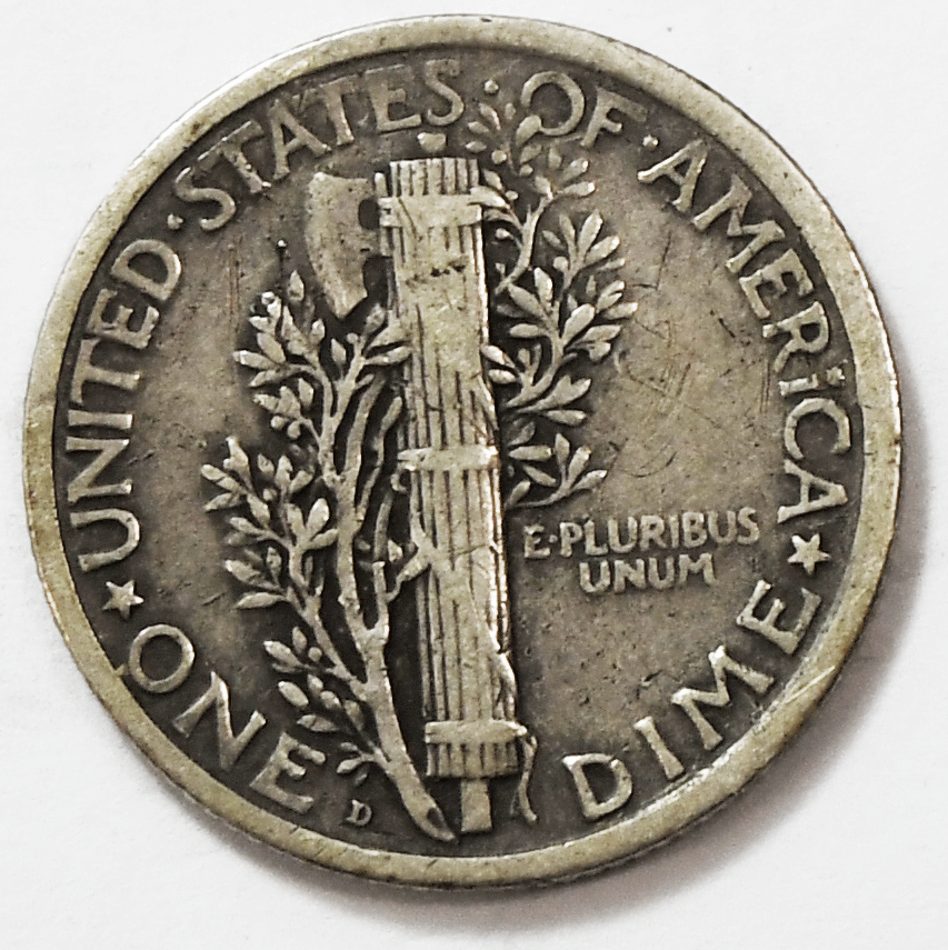 1921 D 10c Mercury Silver Dime Rare Ten Cents Denver Rare
