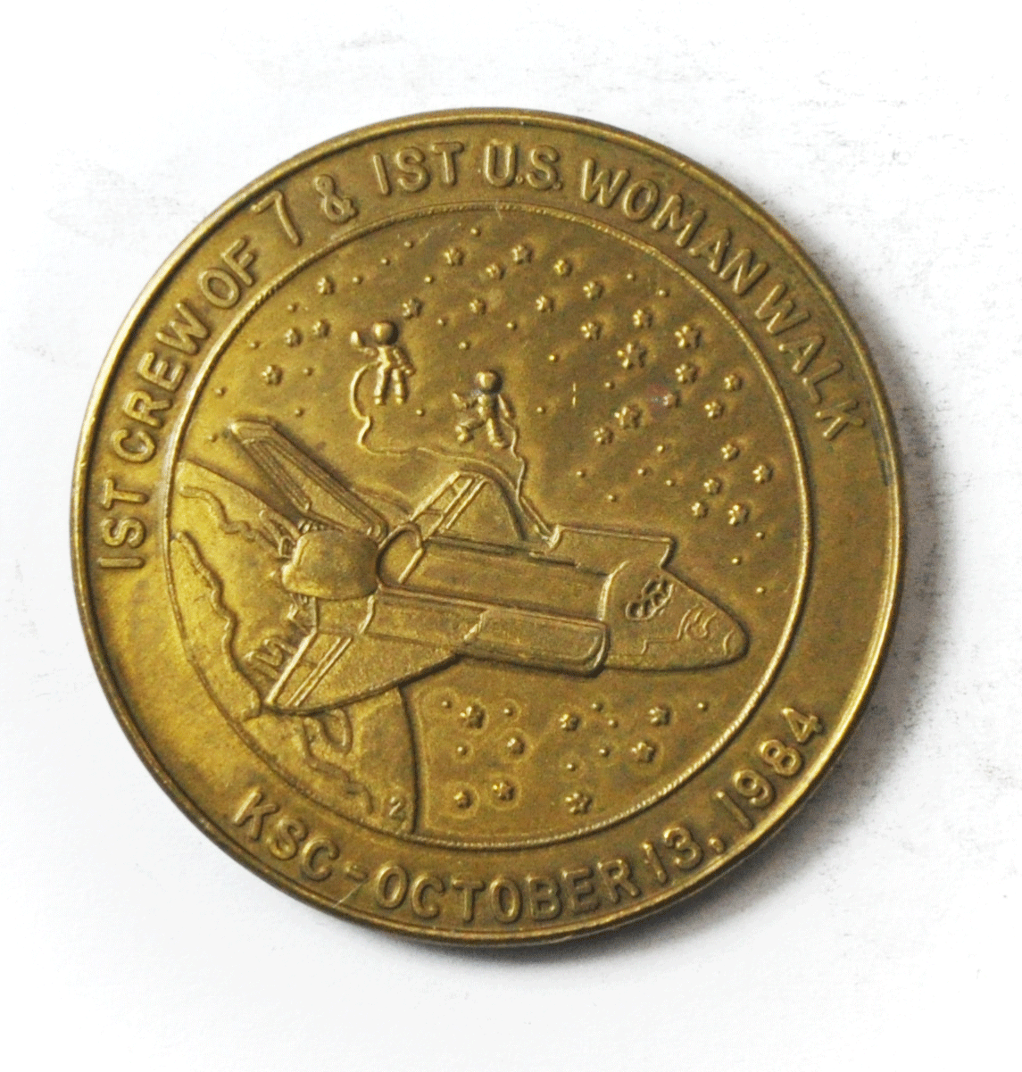 STS-41G Challenger 1984 1st 7 Crew & US Woman Walk 39mm Space Medal