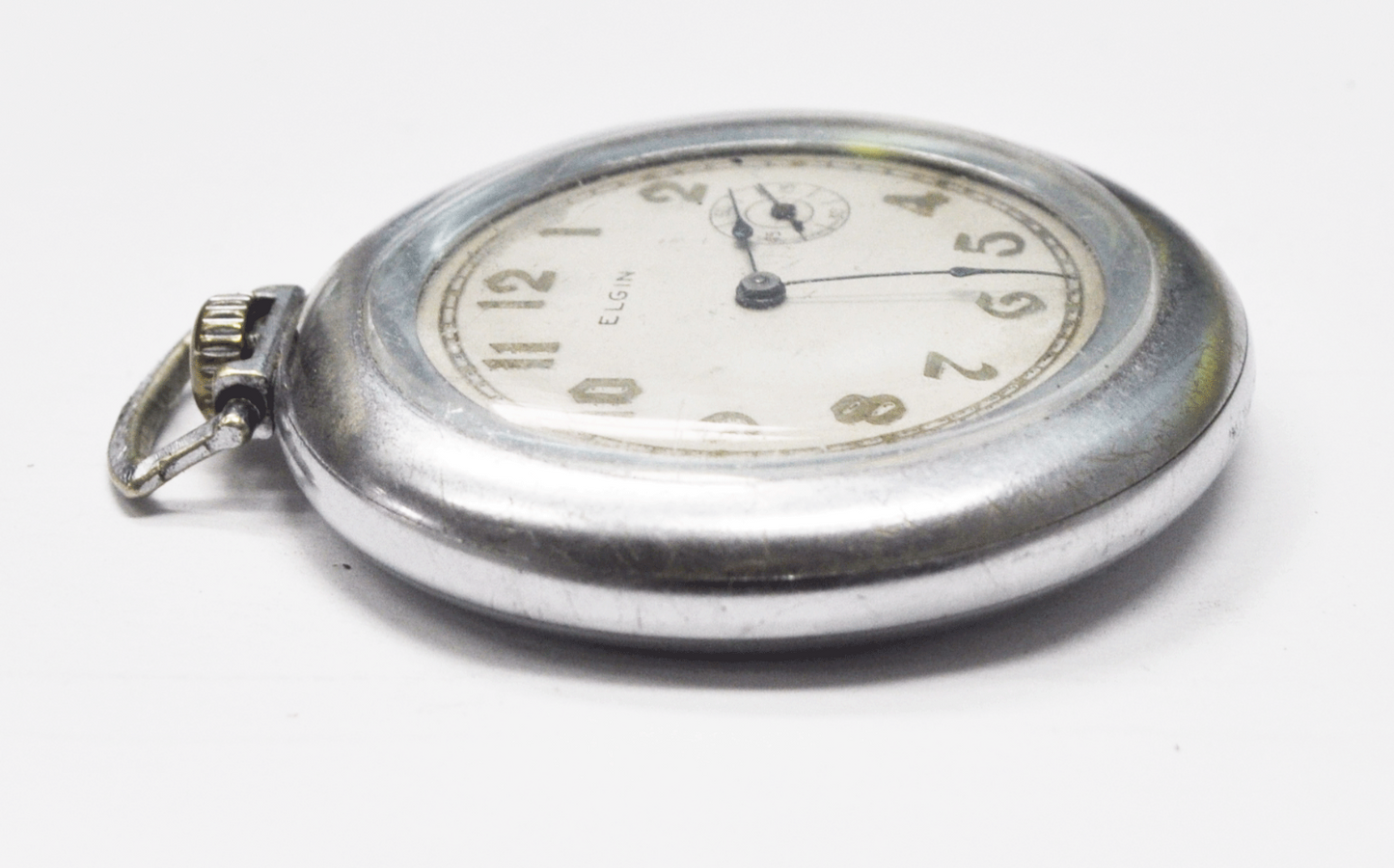 1909 Elgin Size 6 Grade 295 Pocket Watch Oversized Case 3 O'clock Second Hand